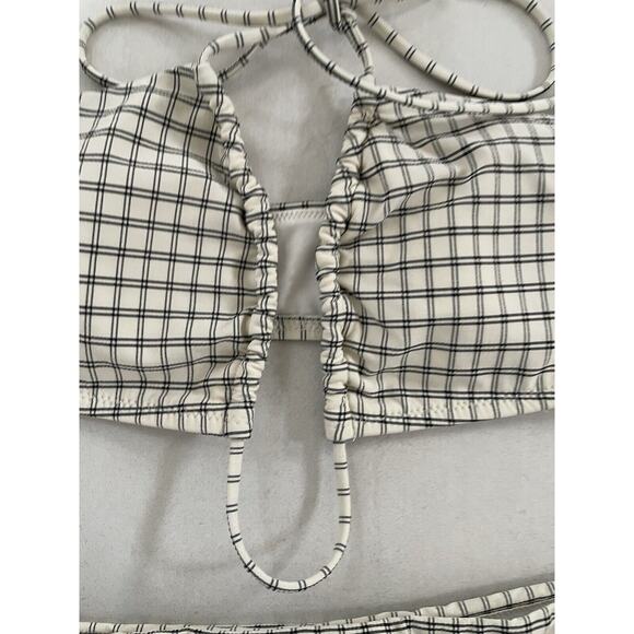 Tommy Hilfiger Swim XS/S Bikini Swimsuit Multicolor Plaid Swimwear - Picture 2 of 9